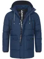 Produktbild: Indicode Herren INWess Steppjacke mit Kapuze | Herrenjacke Winterjacke Freizeitjacke Männer Navy, S