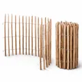 Produktbild: SEVICO 5m Staketenzaun 120cm x 5m mit Lattenabstand 3-4cm Zaunlatte Gartenzaun aus Haselnuss Natur STAHLKRAMPEN GRATIS V18 3-4