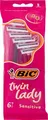 Produktbild: 10 x Damenklingen BIC TWIN LADY SENSITIVE 6 Stück - [60 Klingen]