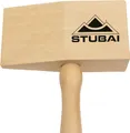 Produktbild: STUBAI Holzhammer Keilform 170 × 90 × 55 mm | Holz-Deckhammer rechteckig | Kopf aus Weißbuche | Eschenstiel ergonomisch | Profi-Blechbearbeitung | Austria | 278530