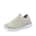 Produktbild: Rieker Damen Low-Top Sneaker M5074, Frauen Halbschuhe,Strassenschuhe,Sportschuhe,Freizeitschuhe,Turnschuhe,Laufschuhe,beige (64),37 EU / 4 UK