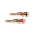 Produktbild: Teufel Bananenstecker C8502P (Paar) für Lautsprecher - gold, schwarz/rot
