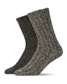 Produktbild: Snocks 2 Paar Wintersocken - Norweger Wollsocken für warme und trockene Füße - Thermosocken Damen & Herren - Warme Socken - Gr. 35-38 - Farbe Dunkelgrau/Hellgrau