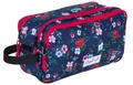 Produktbild: Kulturbeutel Damen Kosmetiktasche Beautycase Travel Flower Washbag Reise Kulturtasche groß geräumig viele Fächer Reise Tasche Sauna (Blue Flower (blau) 13022)