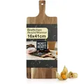Produktbild: Moritz & Moritz Servierbrett Holz mit Marmor - Servierplatte Schwarz - Akazie Käsebrett als Deko zum Anrichten und Servieren von Käse, Fisch, Fleisch