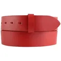 Produktbild: BELTINGER Ledergürtel Wechselgürtel aus Vollrindleder mit Druckknöpfen 4 cm - Druckknopf-Gür (1-St) rot 105 cm (Gesamtlänge 120 cm)