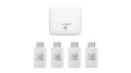 Produktbild: Homematic IP Set Raumklima mit Access Point, 4x Heizkörperthermostat Flex 4023392543111
