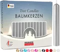 Produktbild: BRUBAKER Tafelkerze Baumkerzen aus Wachs (100er Pack Christbaumkerzen, 100-tlg., Wachskerzen für Weihnachtsdekoration, bunte Weihnachtskerzen), rauchfreie und geruchsneutrale Pyramidenkerzen