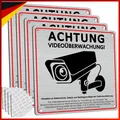 Produktbild: Videoüberwachung Schild 15x15cm Aluminium Selbstklebend mit DSGVO Hinweis 4
