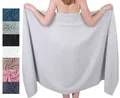 Produktbild: Betz Badetuch XXL 100x200 cm – 1 Stück – Saunatuch & Strandtuch aus 100% Baumwolle, 360 g/m² – saugstark & weich – großes Handtuch mit Aufhänger – Serie Berlin – Farbe Silbergrau