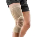 Produktbild: Bauerfeind Kniebandage GenuTrain Comfort Unisex mit Silikonrand, Beidseitig tragbar beige 3