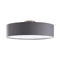Produktbild: Lindby Textil Deckenleuchte rund 50 cm, Deckenlampe Stoff grau 3x E27 max. 11W ohne Leuchtmittel Schlafzimmerlampe Wohnzimmerlampe