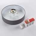 Produktbild: Lindby Deckenlampe Sebatin Deckenleuchte Lampe Leuchte mit E27-LED 50 cm grau