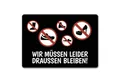 Produktbild: speecheese Fußmatte Wir müssen leider draussen bleiben Fußmatte randlos mit Verbot Motiv