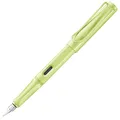Produktbild: Lamy safari springgreen Füller - Füllhalter mit ergonomischem Griff & polierter Stahlfeder in Strichbreite F – robuster ASA-Kunststoff - inkl. Tintenpatrone T 10 blau - Rechtshänder