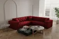 Produktbild: Ecksofa Designersofa CHANTAL in Stoff Opera Velvet Rubinrot Seite Universal