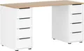 Produktbild: Schildmeyer Elma, Breite 140 cm, Holzdekor mit fühlbarer Struktur, Metallbeschläge, Teilauszüge
