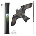 Produktbild: VOUNOT® Vogelschreck Drachen, Vogelabwehr Falke Flugdrachen realistisch mit 4 m Teleskopstange, Vogelbekämpfung und zum Schutz der Ernte für Garten, Bauernhof & Feld, Stil F