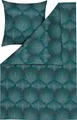 Produktbild: ESTELLA Mako Jersey Bettwäsche 135x200 Asra Strahlen Fächer blautanne 6934-581