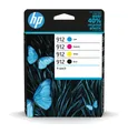 Produktbild: HP Pack mit Original-Tintenpatronen in Schwarz, Cyan, Magenta und Gelb 912 4 UDS