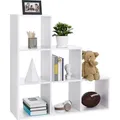 Produktbild: VASAGLE Bücherregal mit 6 Würfeln, Raumteiler, Treppenregal, Büroregal Würfelregal - Weiß