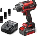 Produktbild: Einhell Professional Akku-Schlagschrauber IMPAXXO 18/450 (1x4,0Ah) Power X-Change (18 V, 450 Nm, Brushless, Außenvierkant-Aufnahme, inkl. 4 Ah Akku, Ladegerät, Nuss-Set)