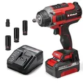 Produktbild: Einhell Professional Akku-Schlagschrauber IMPAXXO 18/450 (1x4,0Ah) Power X-Change (18 V, 450 Nm, Brushless, Außenvierkant-Aufnahme, inkl. 4 Ah Akku, Ladegerät, Nuss-Set)