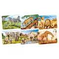 Produktbild: GOKI 57419 Minipuzzle afrikanische Tiere Animals Holzpuzzles, bunt