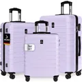 Produktbild: DEUBA TRAVEL Koffer Set 3tlg Hartschalenkoffer Pastell Lila