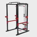 Produktbild: GORILLA SPORTS® Power Rack Cage Kraftstation Fitnessstation Klimm Latzug Dip Gym