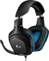 Produktbild: Logitech Gaming G432 Over Ear Headset kabelgebunden 7.1 Surround Schwarz, Blau Lautstärkeregelung, Mikrofon-Stummschaltung Gaming
