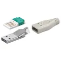 Produktbild: USB-Stecker Typ A Set 3-teilig mit Tülle für Crimpmontage