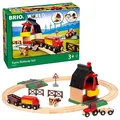 Produktbild: BRIO World 33719 Bahn Bauernhof Set - Holzeisenbahn mit Bauernhof, Tieren und Holzschienen - Kleinkinderspielzeug empfohlen ab 3 Jahren