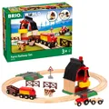 Produktbild: World 33719 Bahn Bauernhof Set - Holzeisenbahn mit Bauernhof Tieren und Holzs...