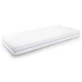 Produktbild: Supportho Premium ergonomische Kaltschaummatratze, 90 x 200 cm, 18 cm Höhe, Härtegrad H2/H3, Weiß