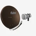 Produktbild: Fuba Sat Anlage 1 Teilnehmer | Satellitenschüssel Komplettset - DAA 850 B Sat-Schüssel 85cm Alu braun + Fuba DEK 117 Single LNB 1 Teilnehmer (DVB-S2, HDTV, UHD 4K/8K, 3D) mit LTE-Störfilter