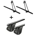 Produktbild: 2x Fahrradträger ORION + Dachträger VDP Stahl kompatibel mit für Toyota Rav4 IV 5 Türer ab 2013