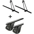 Produktbild: 2x Fahrradträger ORION + Dachträger VDP Stahl kompatibel mit für Toyota Rav4 IV 5 Türer ab 2013