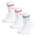 Produktbild: OCCULTO Tennissocken Damen & Herren Motiv Tennissocken 3er Pack (Modell: Summer) (3-Paar) weiß 35-38