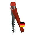 Produktbild: Krinner Vario Drill Sonnenschirmständer Sonnenschirmhalter Bodendübel rot für Strand Erde Wiese Garten Freizeit und Camping Made in Germany, 20005