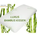Produktbild: aboutyourhome Kopfkissen Bambus Nackenstützkissen Kissen 40x80 Viskoelastischer Memoryschaum Gelschaum - Weiß