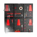 Produktbild: tectake® Werkzeuglochwand, sechsteilig, lackierter Stahl, Belastbarkeit 4 kg pro Platte