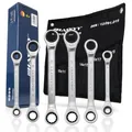 Produktbild: Ringratschenschlüssel Set 8-19mm 6 tlg. Doppel Ringratschen Schlüssel metrisch