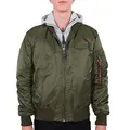 Produktbild: Alpha Industries Herren Jacke MA-1 D-Tec, Gr. X-Large, Grün (rep.grey 257)