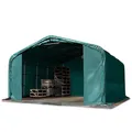 Produktbild: TOOLPORT Lagerzelt 6x6 m Zelthalle Unterstand / 2,6 m Seitenhöhe feuersichere PRIMEtex PVC Plane 2300 N dunkelgrün
