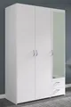 Produktbild: Daily 4 Parisot Eleganter Kleiderschrank 3-türig in Weiß mit Spiegel 120x185 cm