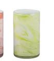 Produktbild: Glasvase Zylinder MARMOR weiß grün H. 20cm aus Glas Formano WA