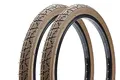 Produktbild: 2 Stück 20 Zoll Fahrrad Reifen 20x1.75 City Bike Kinderrad 47-406 tire Brown