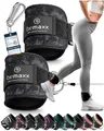 Produktbild: BeMaxx Fußschlaufen für Kabelzug 2er Set + eBook - Kickbacks Fussschlaufen Klettverschluss Gepolstert - Seilzug Ankle Foot Straps Fuß-Manschetten Schlaufen | Gym Zubehör Kraft-Sport Fitness Frau Mann