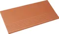 Produktbild: Ammonit Keramik Bodenfliese Treppenfliese Spaltplatte 24 x 11,5 cm rot-natur, Steinzeug, Rot